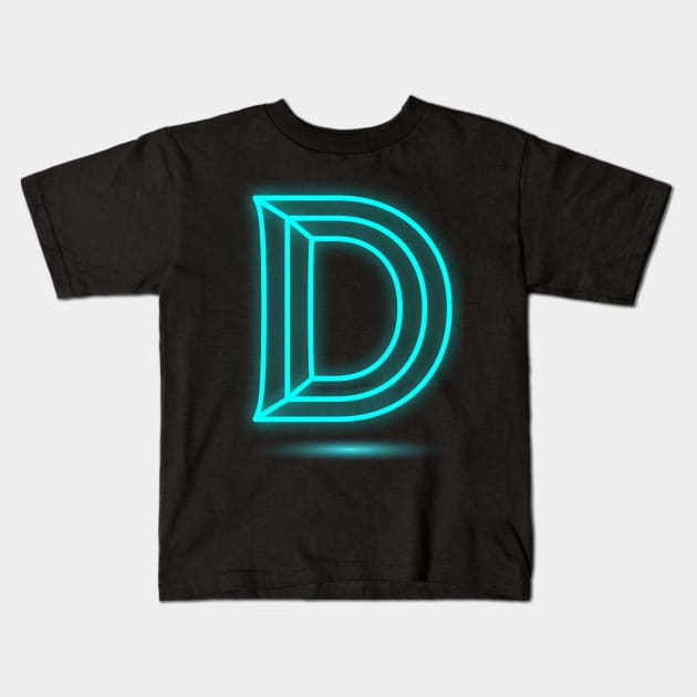 Letter D beautiful letters Kids T-Shirt by EKSU17